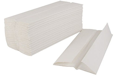 C- Fold White Hand Towel Box of 2400 Sheets