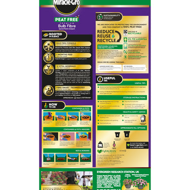 Miracle Gro Bulb Fibre 20l Enriched Compost Suitable For Outdoor And Indoor Use