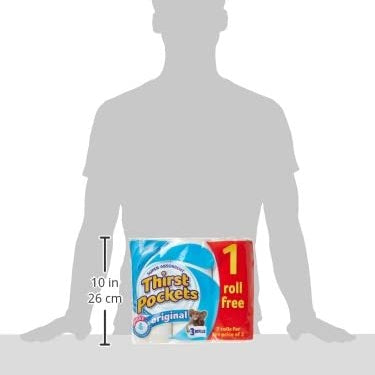 Thirst Pockets Kitchen Towel 3 for 2 Rolls (Pack of 8)