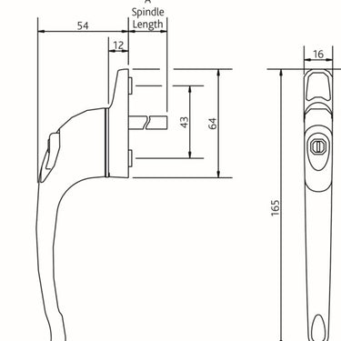 ERA Maxim Inline Non Locking Window Handle