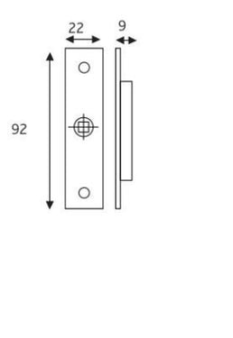 ERA 417-96 Rim Budget Lock 92mm Double Handed Zinc Plate