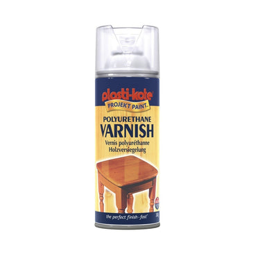 Plasti-Kote Polyurethane Clear Satin Varnish Spray