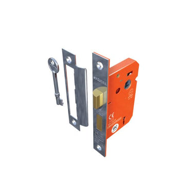 Satin Chrome Lock and Hinge Door Pack - 64mm