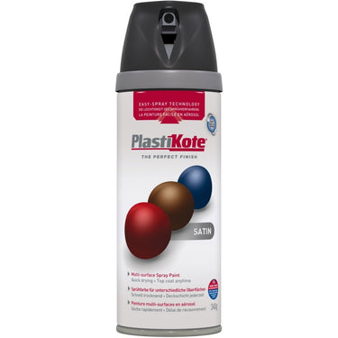 Plasti-kote Premium Spray Paint Satin - Black 400ml