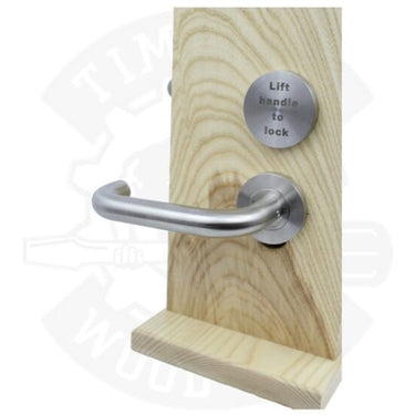 Lift to lock disabled toilet mortice door lock stainless steel