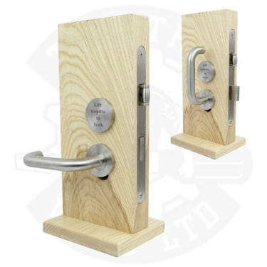 Lift to lock disabled toilet mortice door lock stainless steel