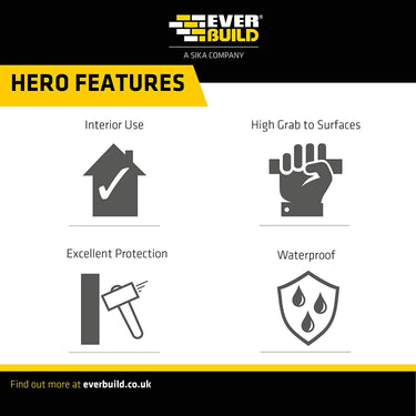 Everbuild Roll and Stroll Contract Carpet Protector, Self Adhesive Carpet Protector, Clear - 100m x 600mm