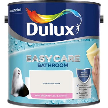 Dulux Easycare Bathroom Soft Sheen 2.5L Pure Brilliant White