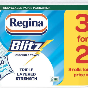 Regina Blitz Original Kitchen Towels 12 Rolls Pack