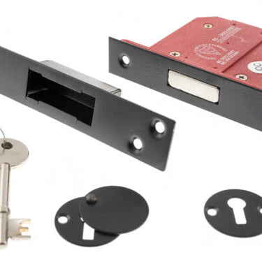 Atlantic 5 Lever Key Deadlock [BS] 2.5″ – Matt Black