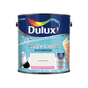 Dulux Easycare Bathroom Soft Sheen 2.5L Pure Brilliant White