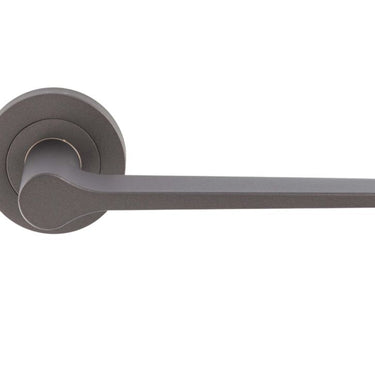 Velino Lever Handle On Round Rose – Matt Bronze (sold in pairs)