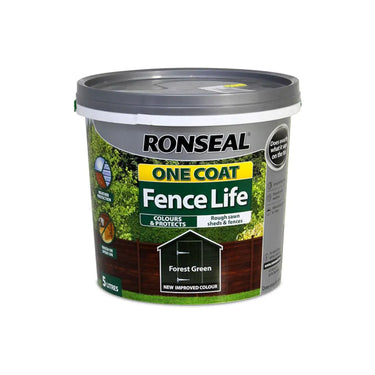 Ronseal One Coat Fence Life 5L - Forest Green