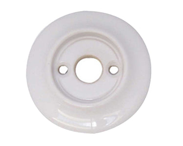 Alternative Backplate Option For Porcelain Mortice Door Knobs, White (sold in pairs)
