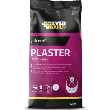 Everbuild Jetcem Plaster Rapid Repair, 6 kg