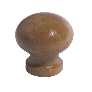 Wooden Cupboard Knob (38mm), Varnished Wood