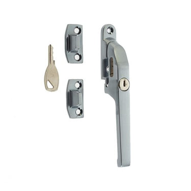 Lockable Window Fastener (124mm), Satin Chrome