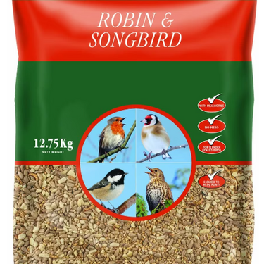 Johnston & Jeff Robin & Songbird No Mess Mix with Mealworms Sunflower Hearts - 12.75kg