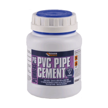 Everbuild Plumbers P16 Pvc Pipe Cement 250ml Bond Plastics