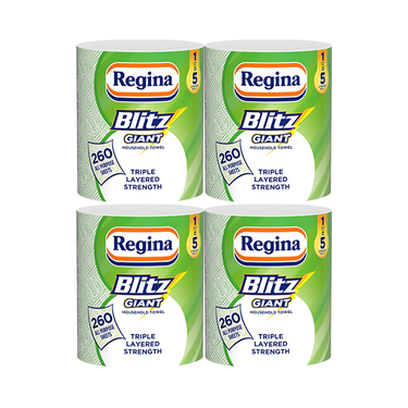Regina Blitz Gaint Household Hand towel 260 sheets Roll - Pack of 4
