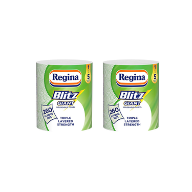 Regina Blitz Gaint Household Hand towel 260 sheets Roll - Pack of 2