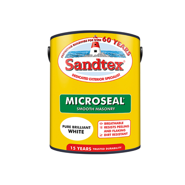 Sandtex Masonry Paint 5L - Pure Brilliant White