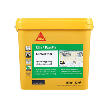 Sika FastFix All Weather Jointing Paving Compound Charcoal 15kg - Pallet Deal (40 Qty)