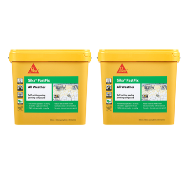 Sika FastFix All Weather Jointing Paving Compound Dark Buff - 15kg Pack of 2