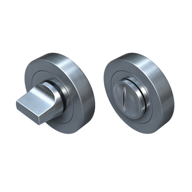 Satin Chrome Bathroom Lock and Hinge Door Pack -76mm