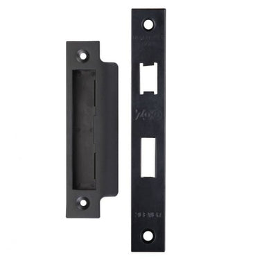Zoo Hardware Face Plate And Strike Plate Accessory Pack – Powder Coated Black