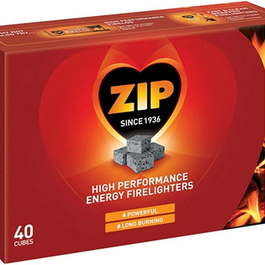 Zip Firelighters 40 Cubes - Pack of 12
