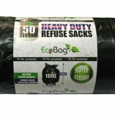 EcoBag 50 Heavy Duty Super Strong Refuse Sacks