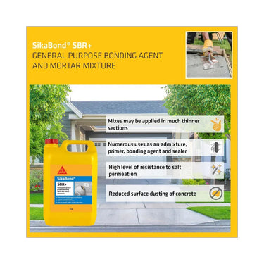 Sikabond SBR+ Waterproof Bonding Agent And Mortar Admixture - 5L