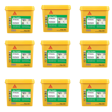 Sika FastFix All Weather Jointing Paving Compound Dark Buff - 15kg Pack of 6