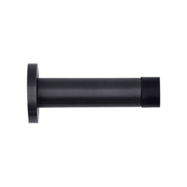 Zoo Hardware ZAS07-PCB Door Stop – Cylinder – 70mm Projection With Rose – Powder Coated Matt Black