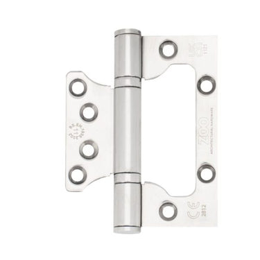 Zoo Hardware Flush / Interleaf Hinge Pair – CE/UKCA – Grade 11 – Satin Stainless Steel ZHSSFH-243S